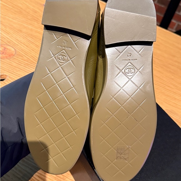 CHANEL Olive Quilted Loafers - Picture 2 of 4